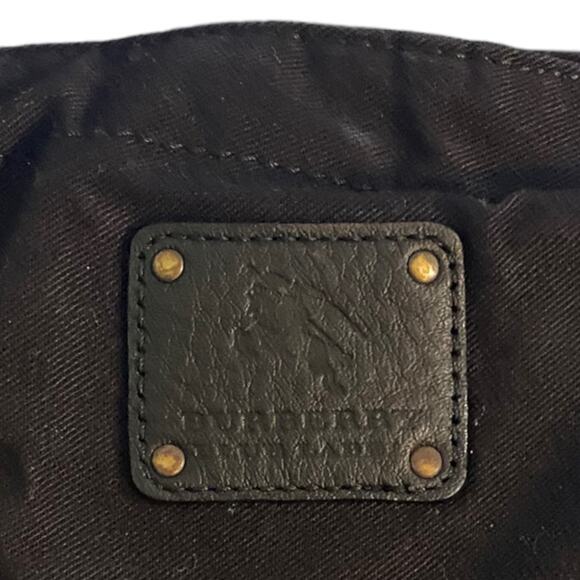 Burberry Black Large Side Snap With Strap Rivet Tote Purse - Picture 2 of 10